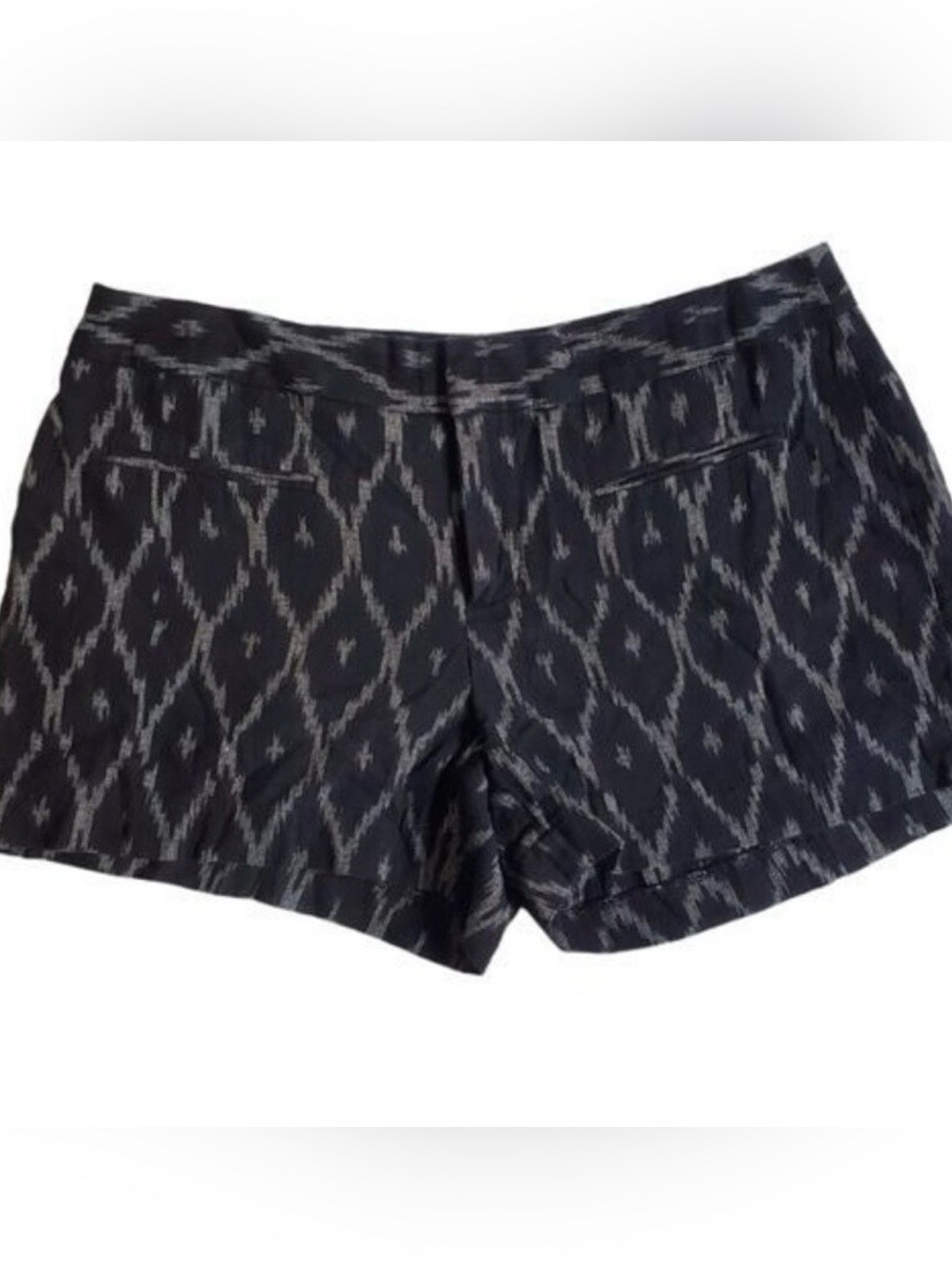 Gap Black and Gray Ikat Print Shorts Size 4 100% Cotton Soft